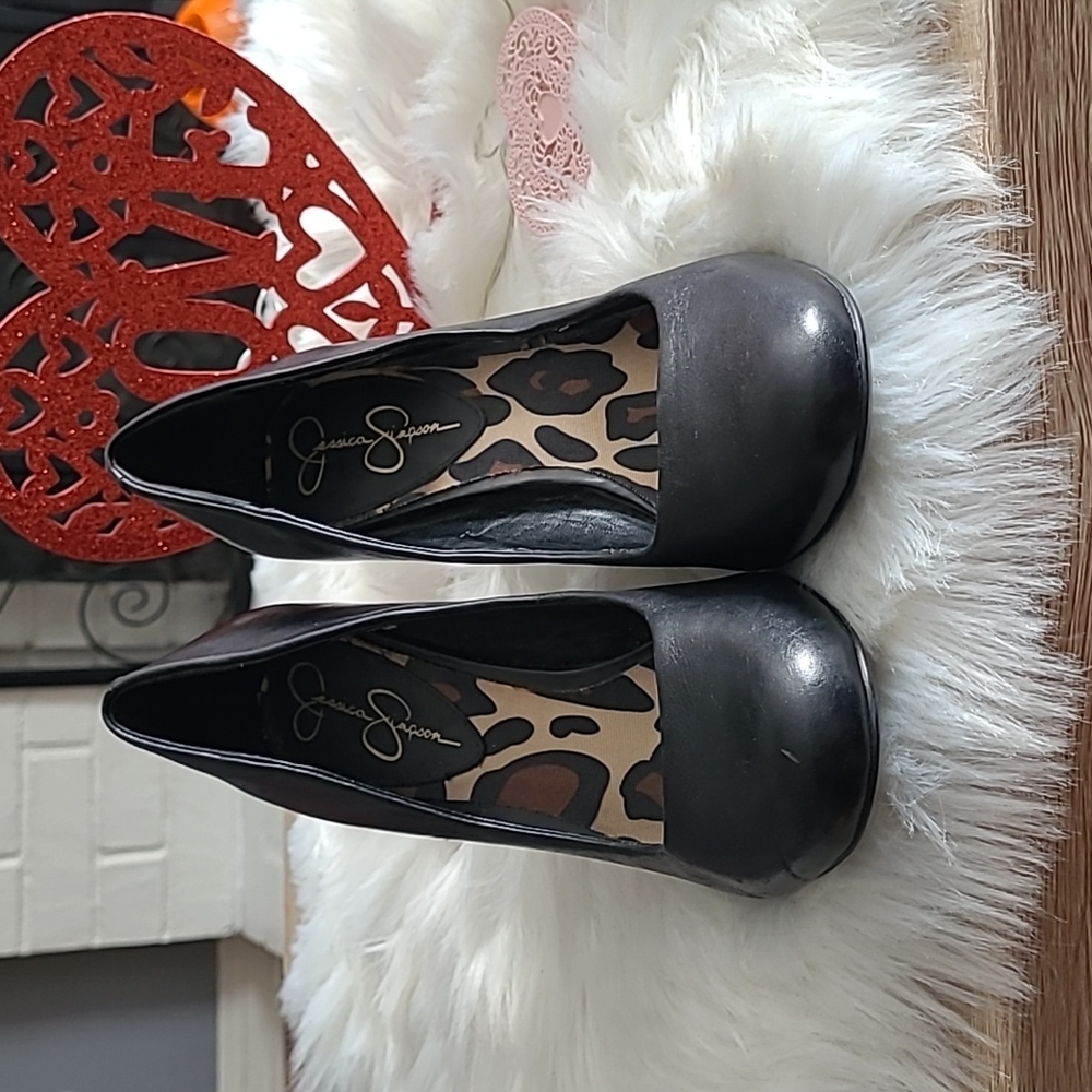 Black Leather Heels